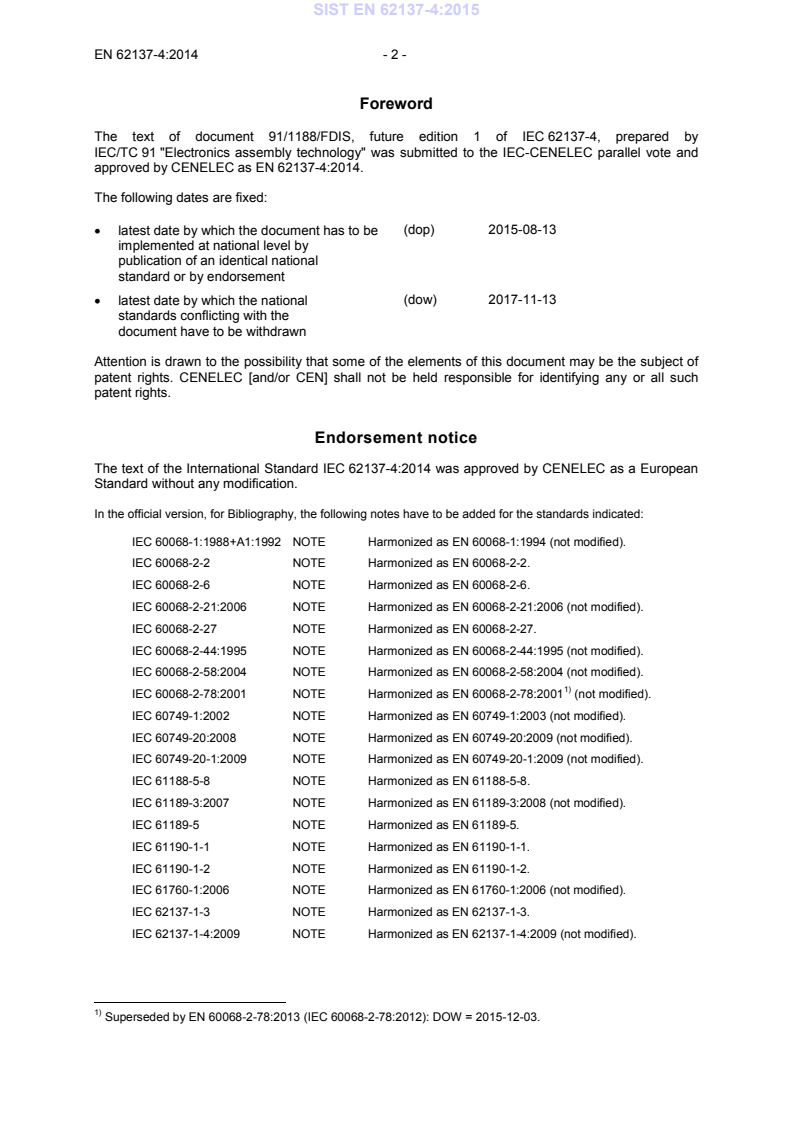 EN 62137-4:2014 EN 62137-4:2015 - BARVE - Page 4 preview