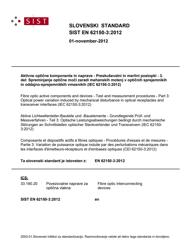 EN 62150-3:2012 EN 62150-3:2012 - BARVE - Page 1 preview