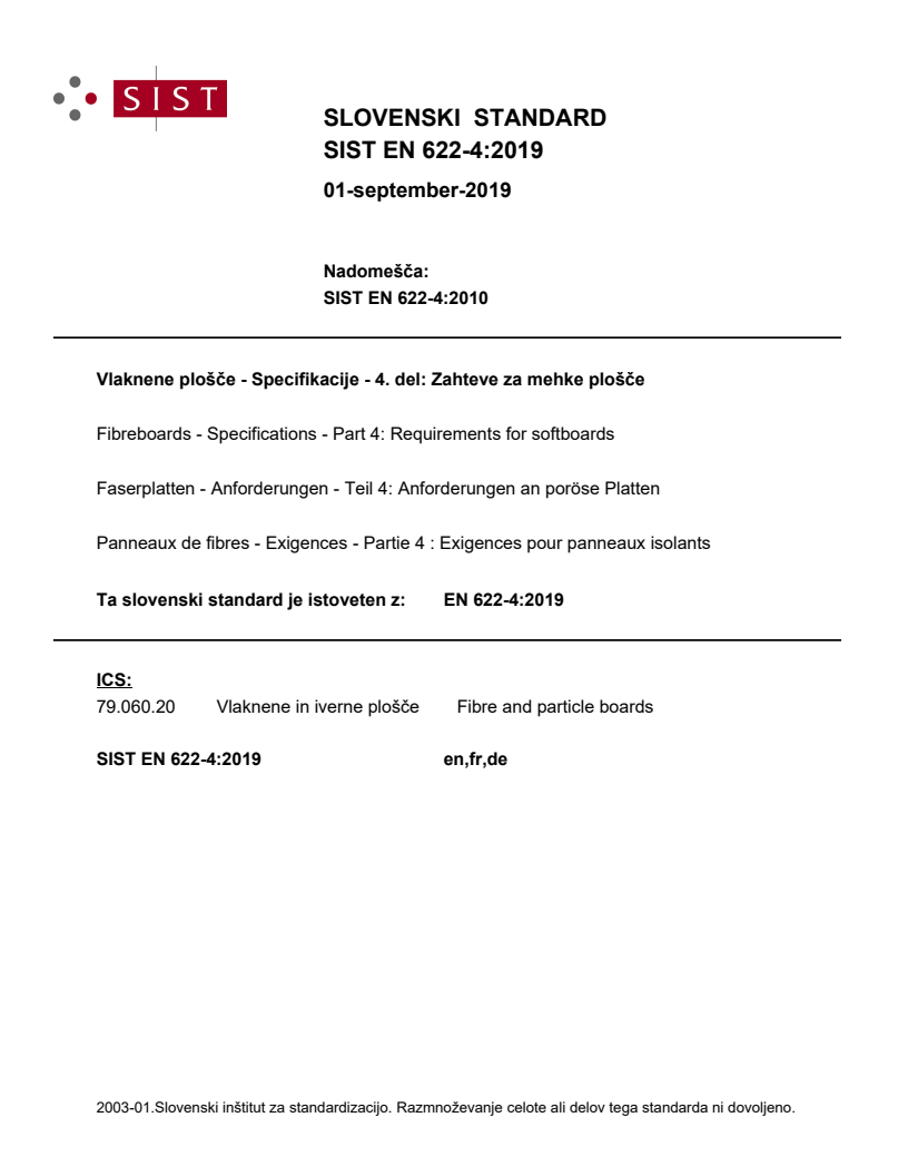 EN 622-4:2019 EN 622-4:2019 - Page 1 preview