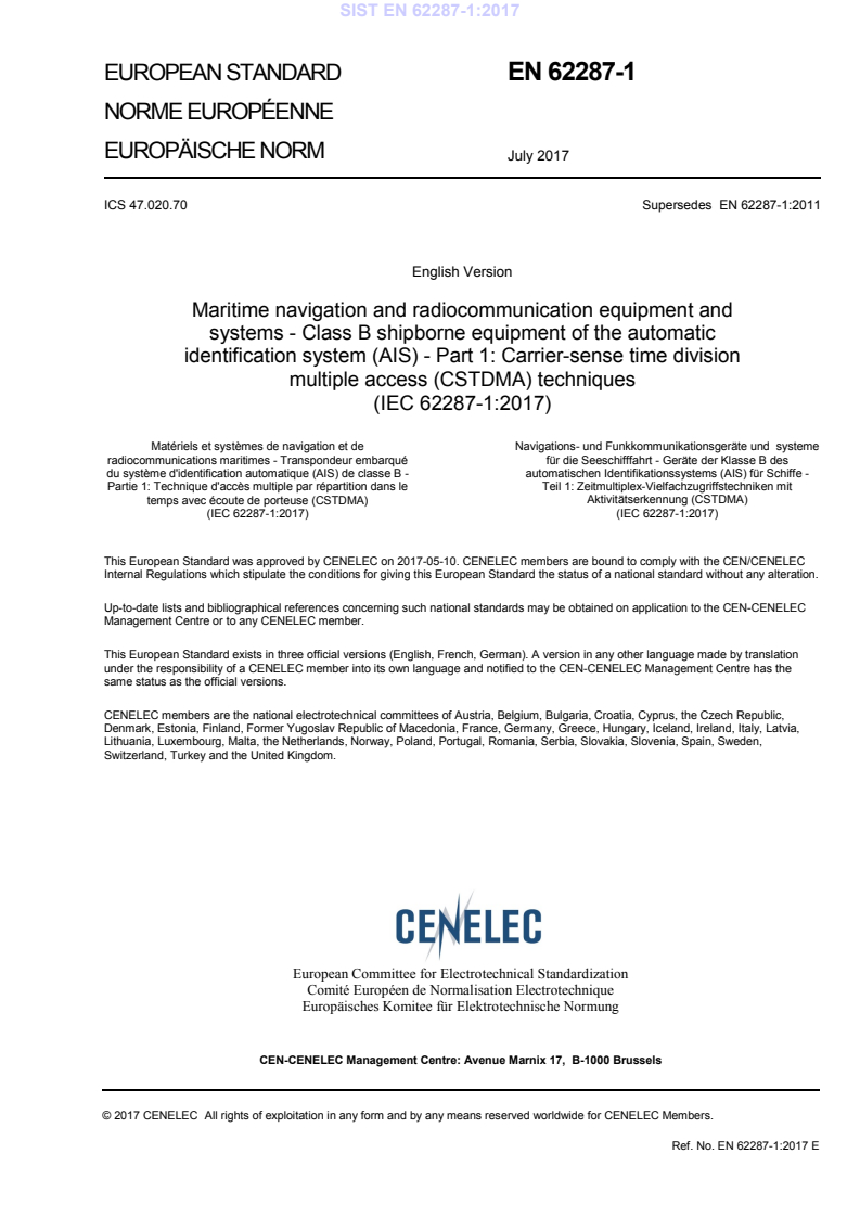 EN 62287-1:2017 EN 62287-1:2017 - BARVE - Page 3 preview