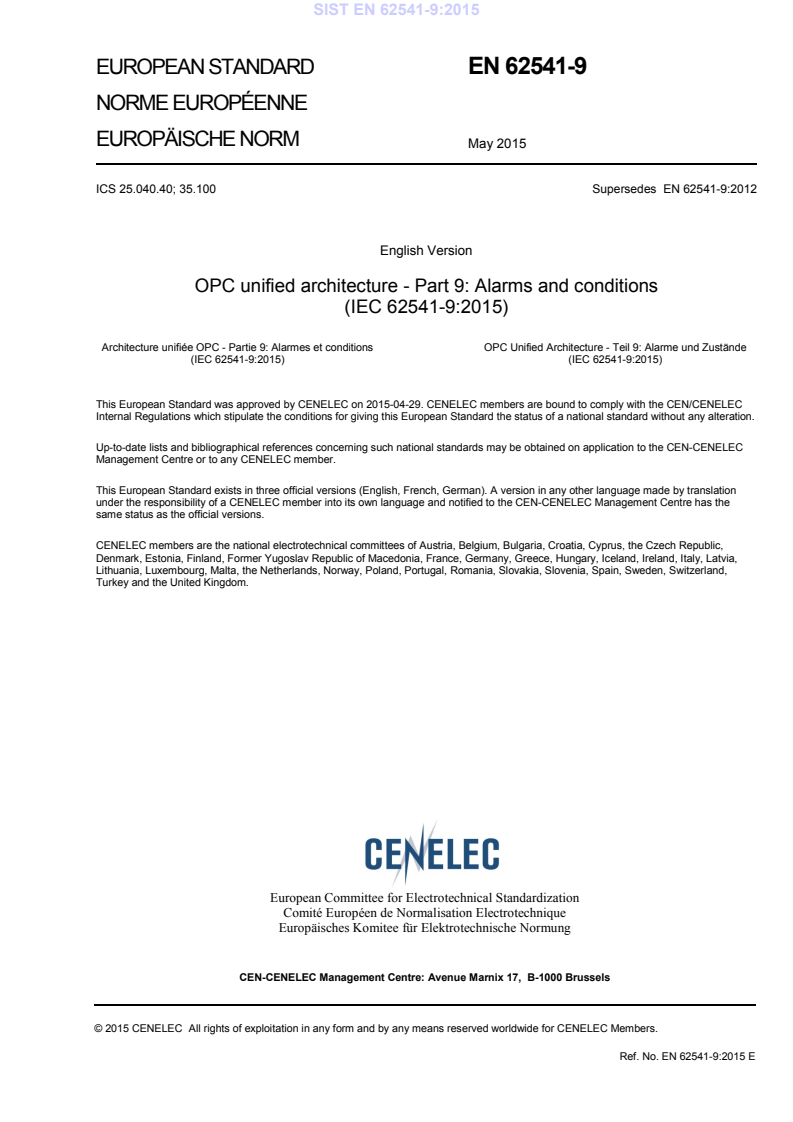 EN 62541-9:2015 EN 62541-9:2015 - BARVE - Page 3 preview