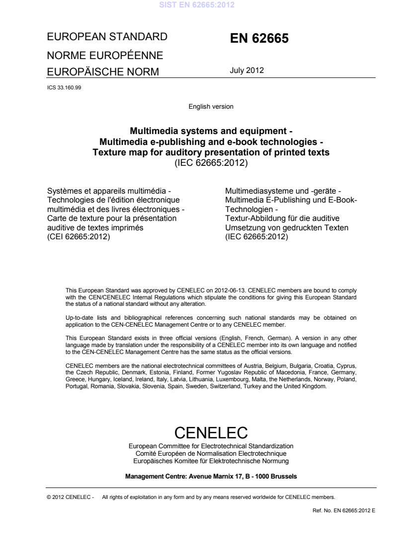 EN 62665:2012 EN 62665:2012 - BARVE - Page 3 preview