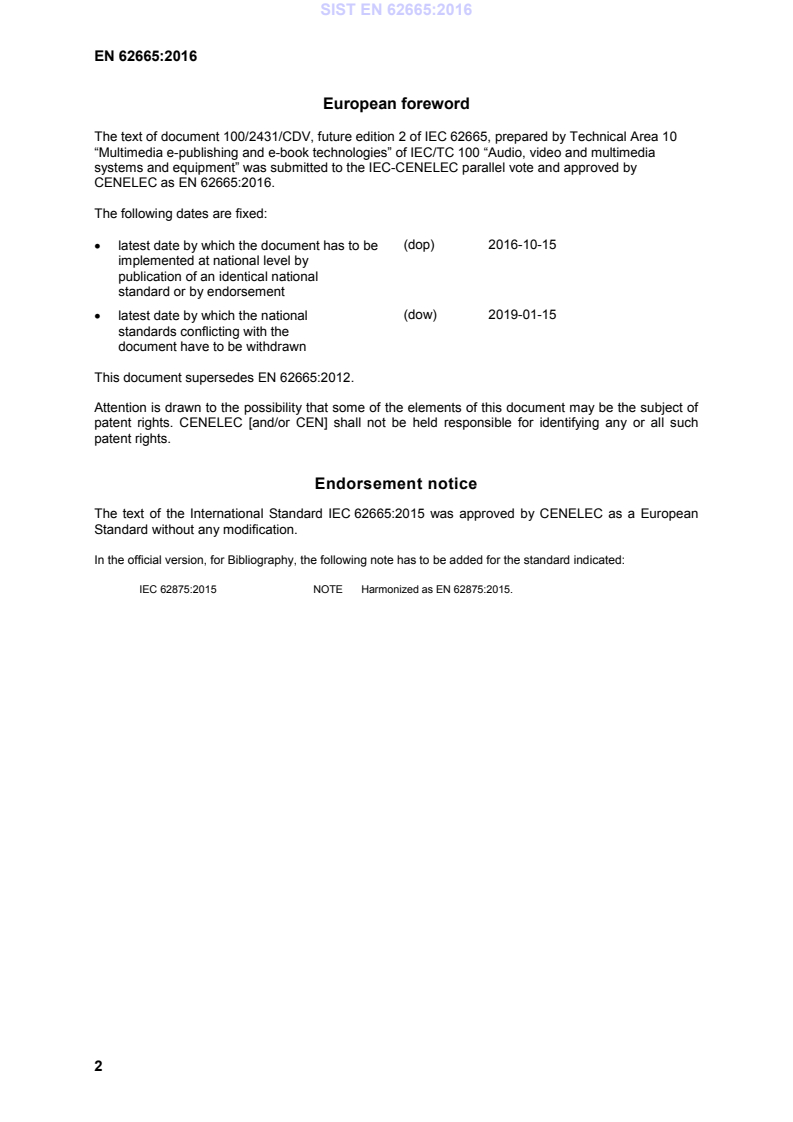 EN 62665:2016 EN 62665:2016 - BARVE - Page 4 preview