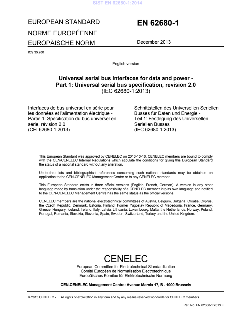 EN 62680-1:2013 EN 62680-1:2014 - BARVE - Page 3 preview