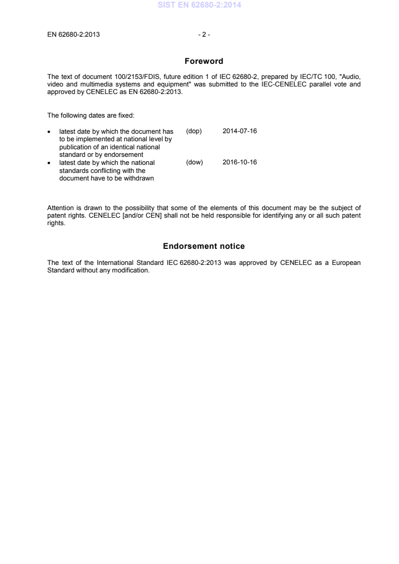 EN 62680-2:2013 EN 62680-2:2014 - Page 4 preview