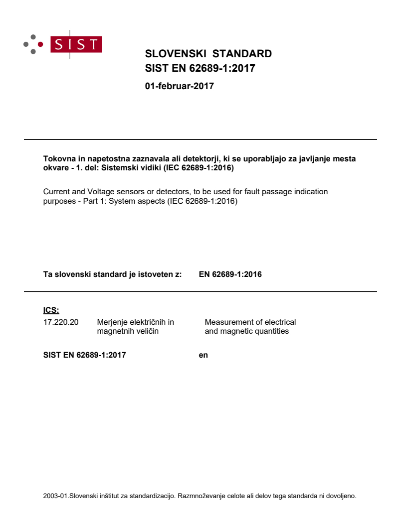 EN 62689-1:2016 EN 62689-1:2017 - BARVE - Page 1 preview