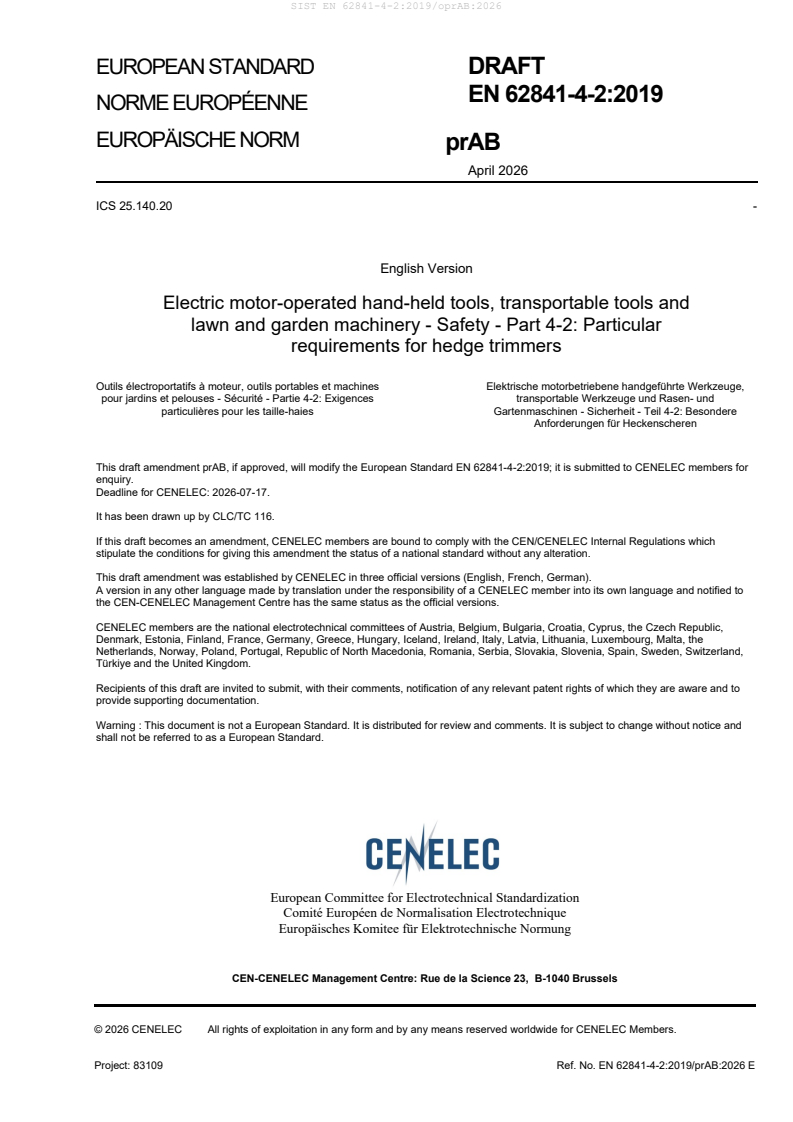 EN 62841-4-2:2019/prAB:2026 EN 62841-4-2:2019/oprAB:2026 - Page 3 preview