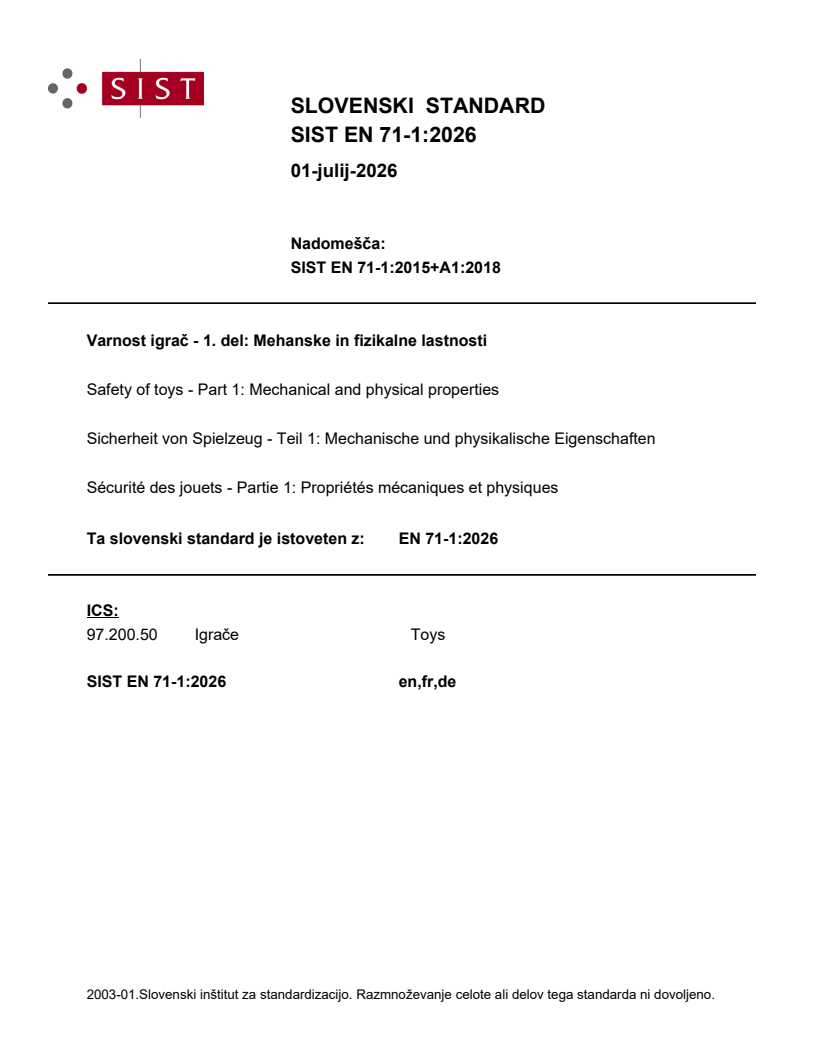 SIST EN 71-1:2026 SIST EN 71-1:2026 - BARVE - Page 1 preview