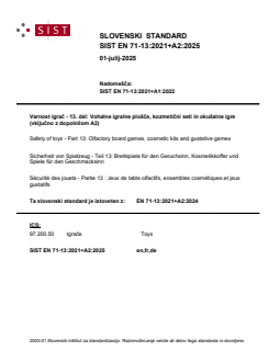 EN 71-13:2021+A2:2024 EN 71-13:2021+A2:2025 - BARVE - Page 1 preview