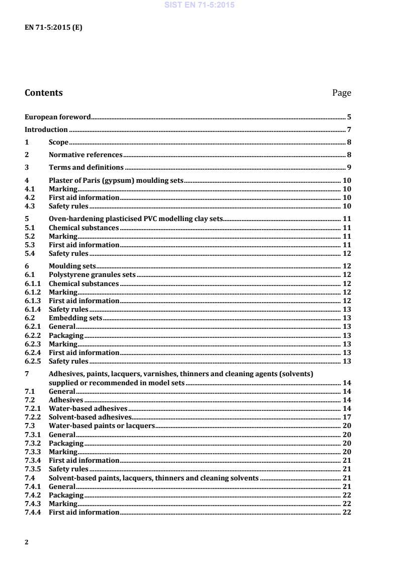EN 71-5:2015 EN 71-5:2015 - Page 4 preview