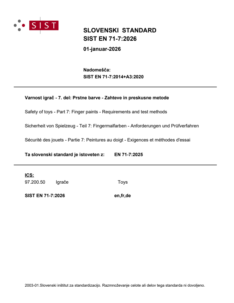 SIST EN 71-7:2026