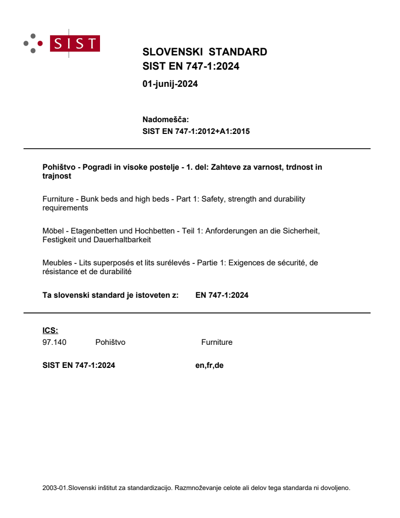 EN 747-1:2024 EN 747-1:2024 - Page 1 preview