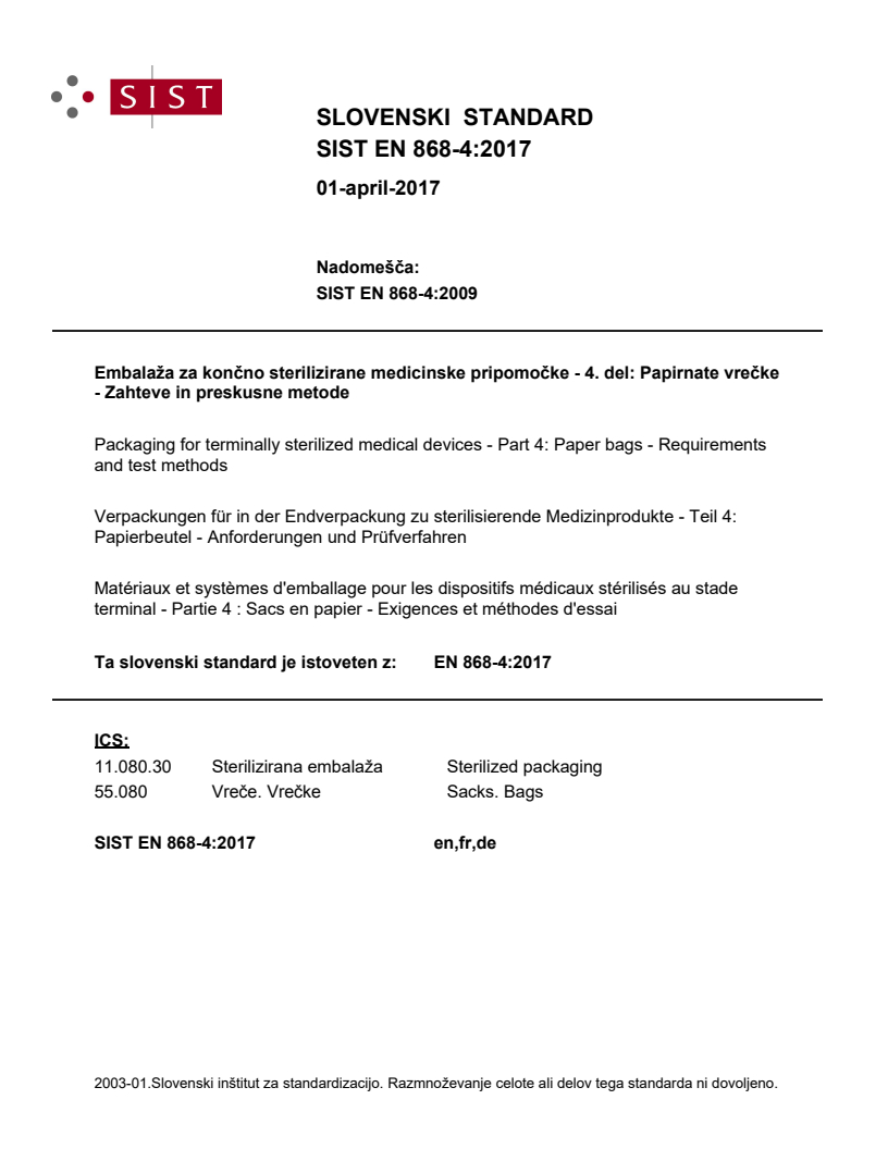 EN 868-4:2017 EN 868-4:2017 - Page 1 preview