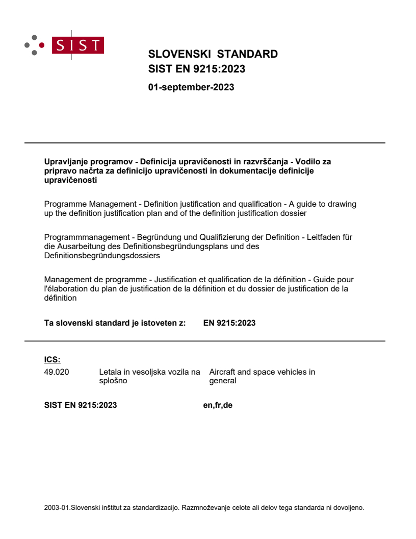 EN 9215:2023 EN 9215:2023 - BARVE - Page 1 preview