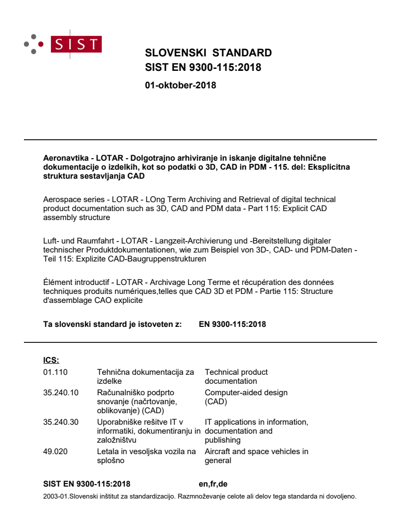 SIST EN 9300-115:2018