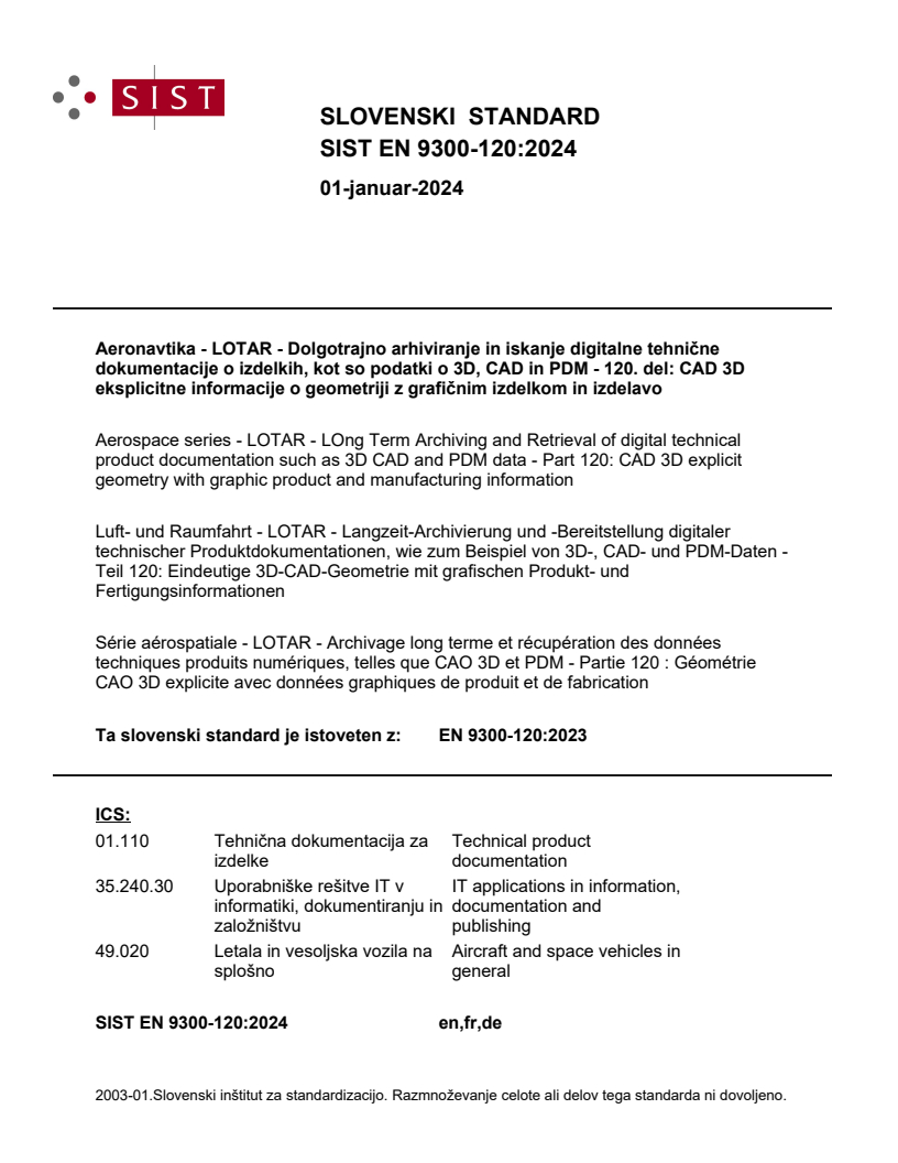 EN 9300-120:2023 EN 9300-120:2024 - BARVE - Page 1 preview