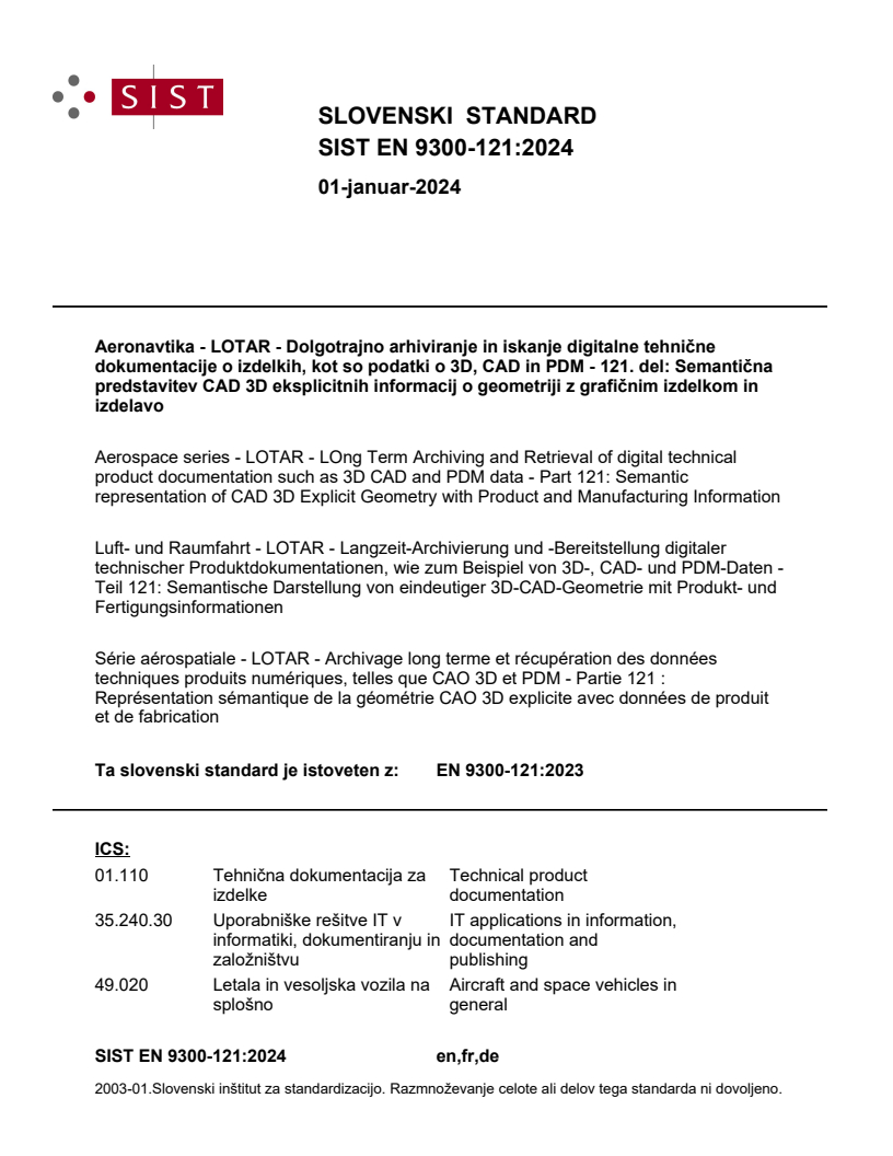 EN 9300-121:2023 EN 9300-121:2024 - BARVE - Page 1 preview
