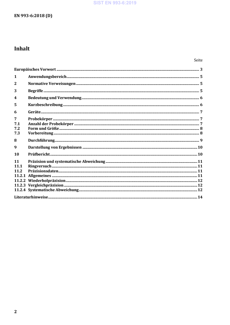 EN 993-6:2018 EN 993-6:2019 (DE) - Page 4 preview