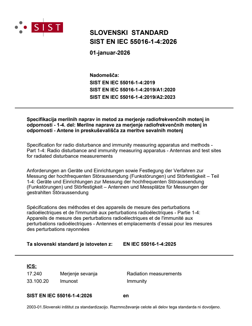 SIST EN IEC 55016-1-4:2026 - BARVE