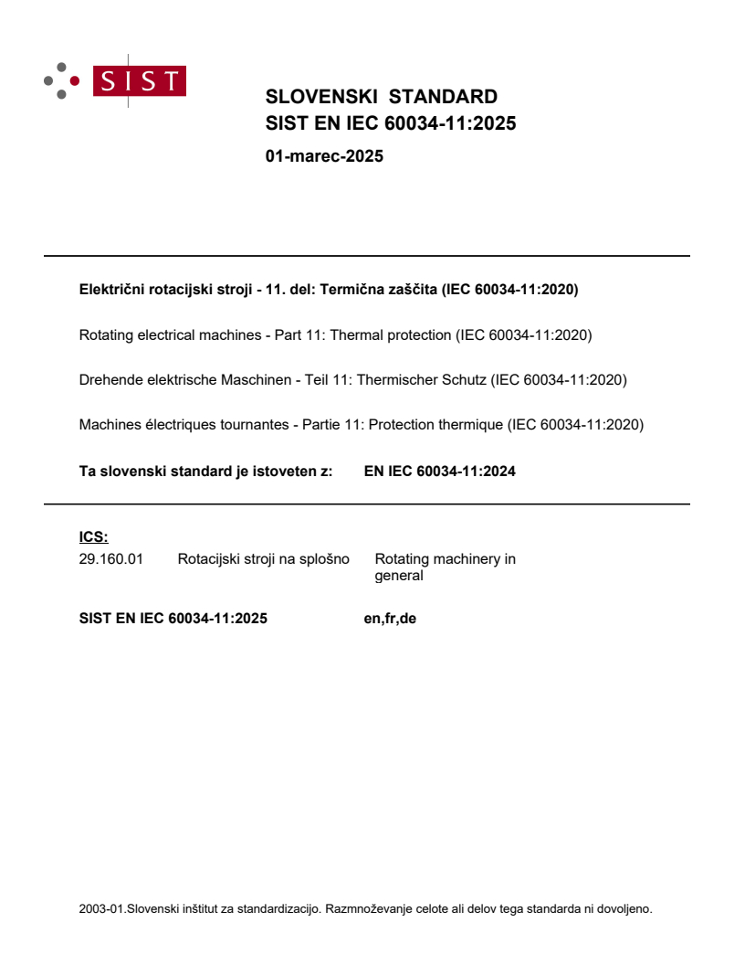 EN IEC 60034-11:2024 EN IEC 60034-11:2025 - Page 1 preview