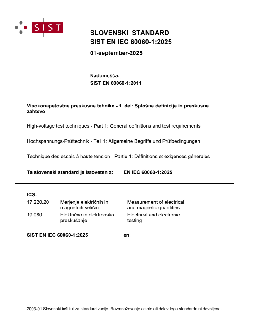 EN IEC 60060-1:2025