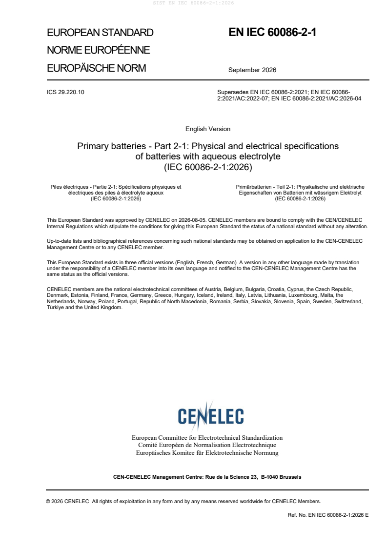 SIST EN IEC 60086-2-1:2026 SIST EN IEC 60086-2-1:2026 - Page 3 preview