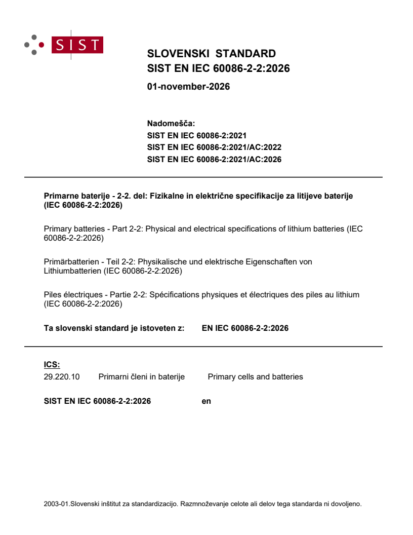 SIST EN IEC 60086-2-2:2026 SIST EN IEC 60086-2-2:2026 - Page 1 preview