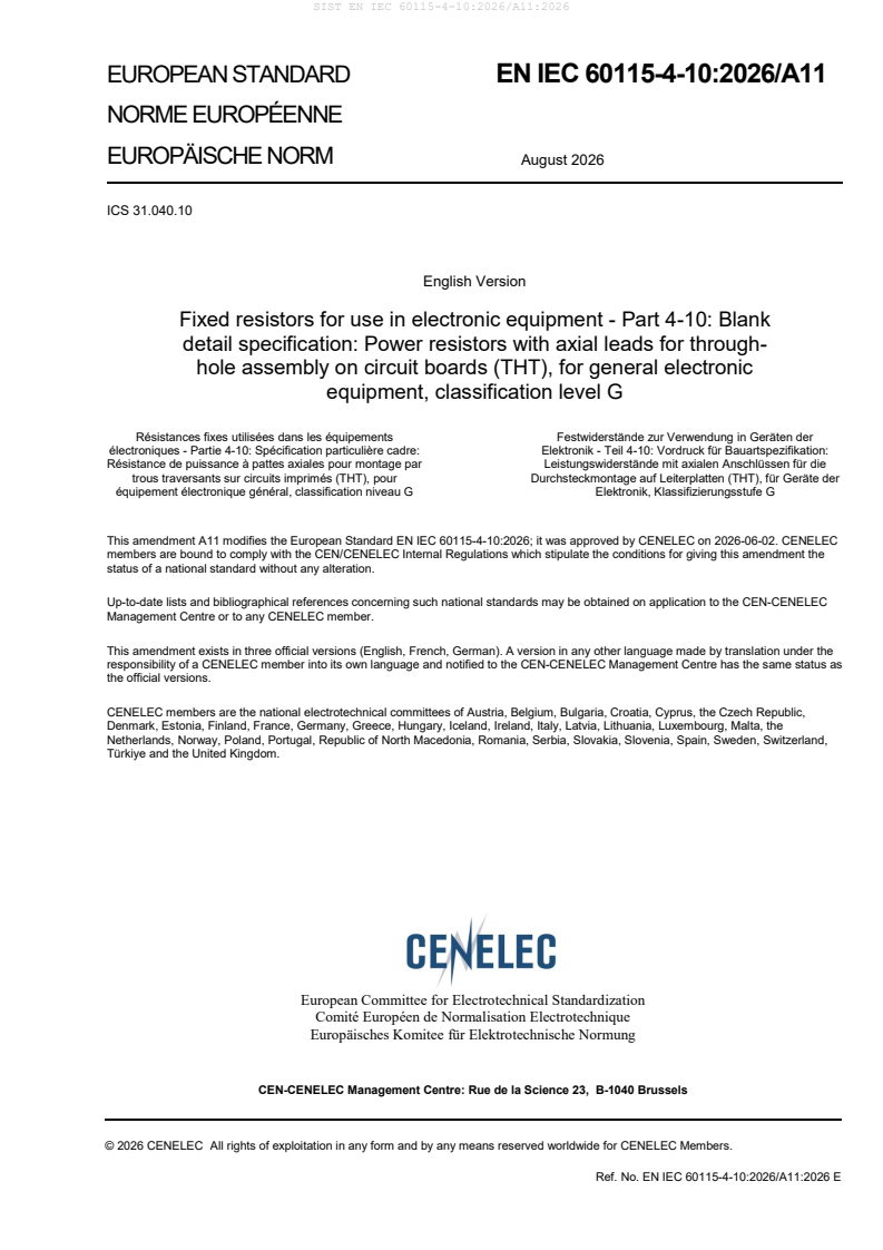 EN IEC 60115-4-10:2026/A11:2026 EN IEC 60115-4-10:2026/A11:2026 - Page 3 preview