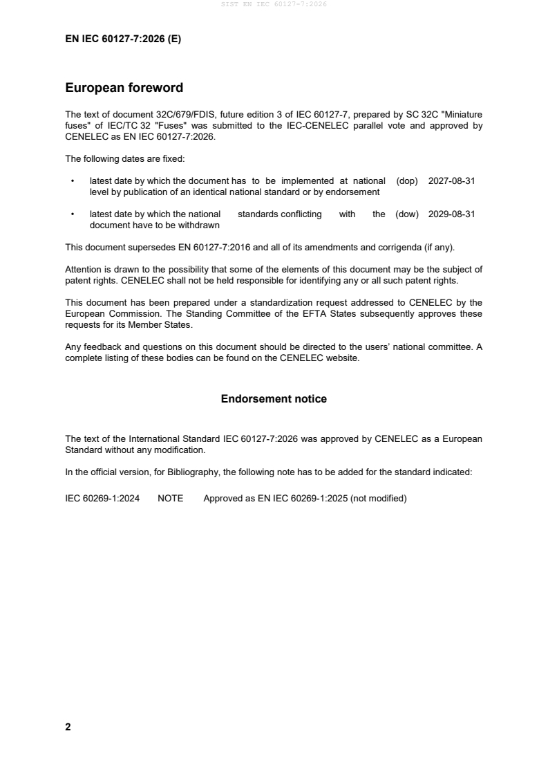SIST EN IEC 60127-7:2026 SIST EN IEC 60127-7:2026 - Page 4 preview