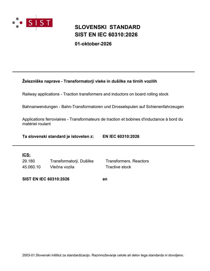 EN IEC 60310:2026 EN IEC 60310:2026 - Page 1 preview