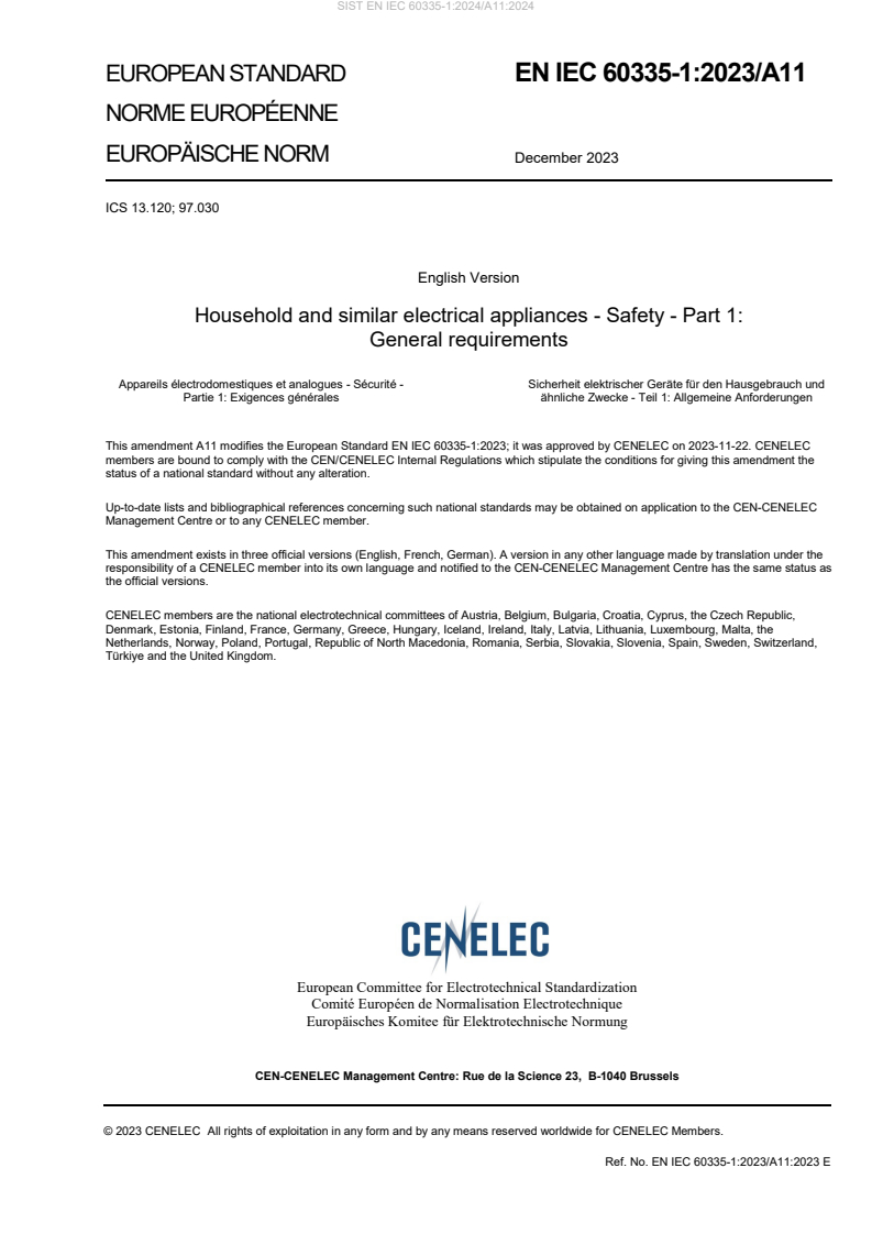 EN IEC 60335-1:2023/A11:2023 EN IEC 60335-1:2024/A11:2024 - Page 3 preview