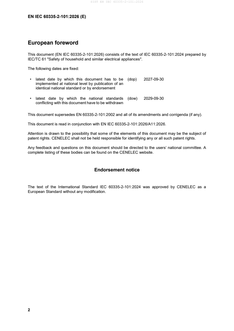 SIST EN IEC 60335-2-101:2026 SIST EN IEC 60335-2-101:2026 - Page 4 preview