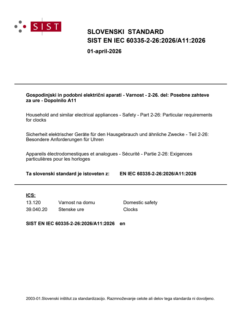 SIST EN IEC 60335-2-26:2026/A11:2026 SIST EN IEC 60335-2-26:2026/A11:2026 - Page 1 preview