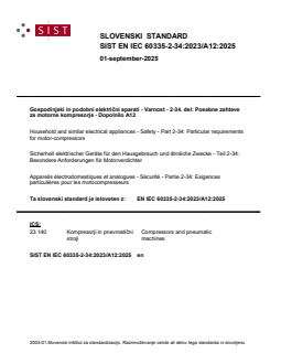 EN IEC 60335-2-34:2023/A12:2025 EN IEC 60335-2-34:2023/A12:2025 - Page 1 preview