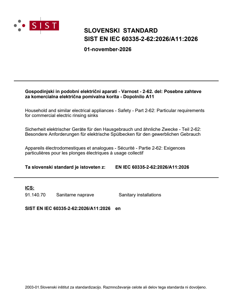 SIST EN IEC 60335-2-62:2026/A11:2026 SIST EN IEC 60335-2-62:2026/A11:2026 - Page 1 preview