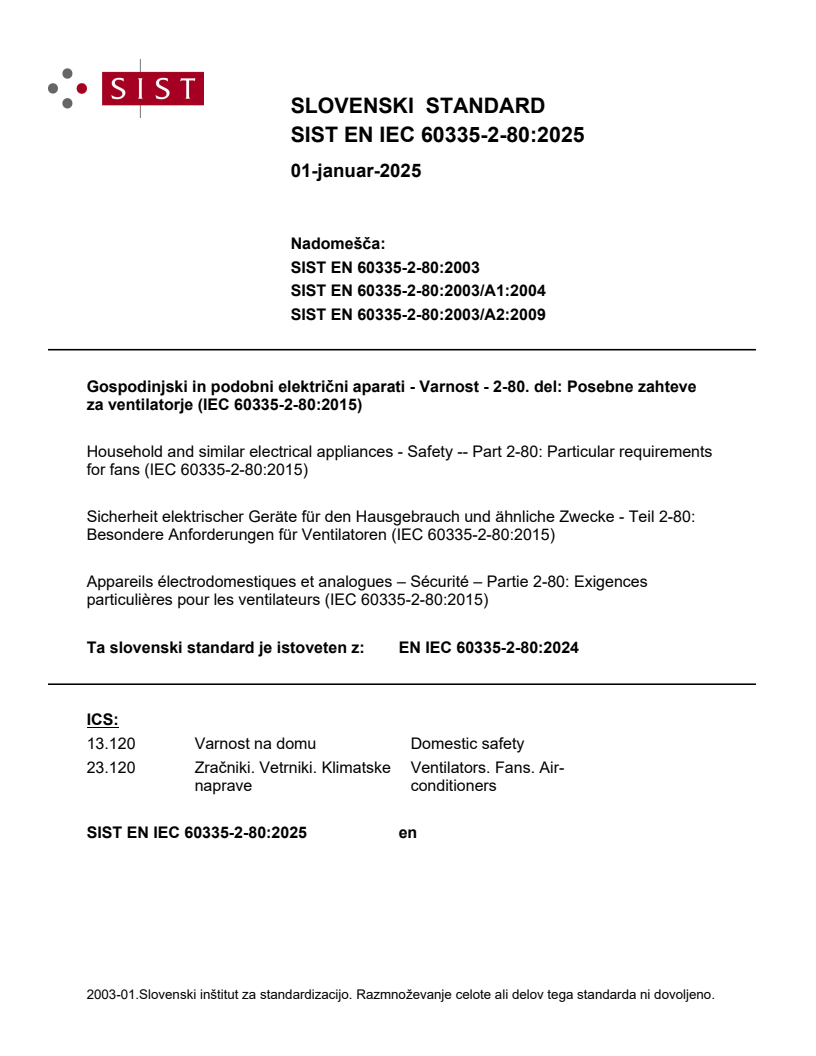 EN IEC 60335-2-80:2024 EN IEC 60335-2-80:2025 - BARVE - Page 1 preview