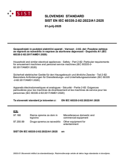 EN IEC 60335-2-82:2022/A1:2025 - Page 1 preview