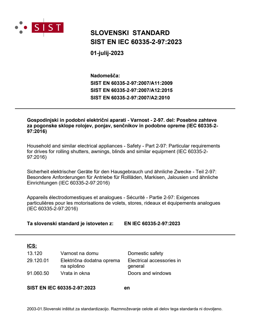EN IEC 60335-2-97:2023 EN IEC 60335-2-97:2023 - Page 1 preview