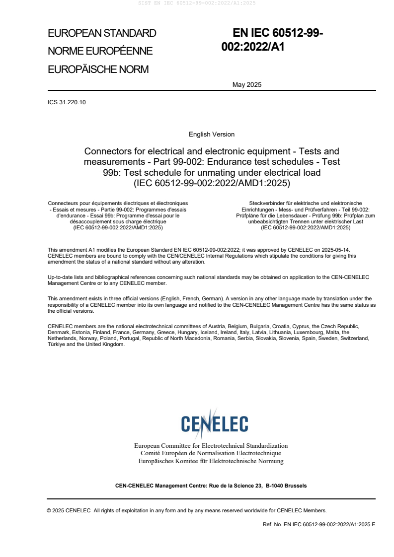 EN IEC 60512-99-002:2022/A1:2025
