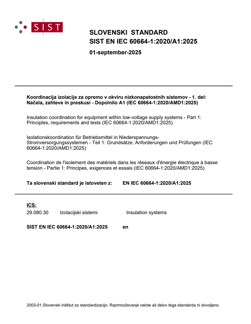 EN IEC 60664-1:2020/A1:2025