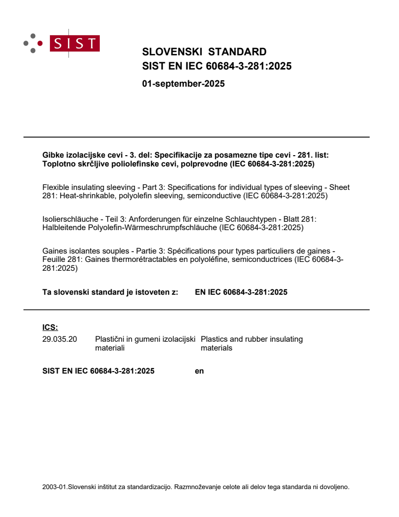 EN IEC 60684-3-281:2025