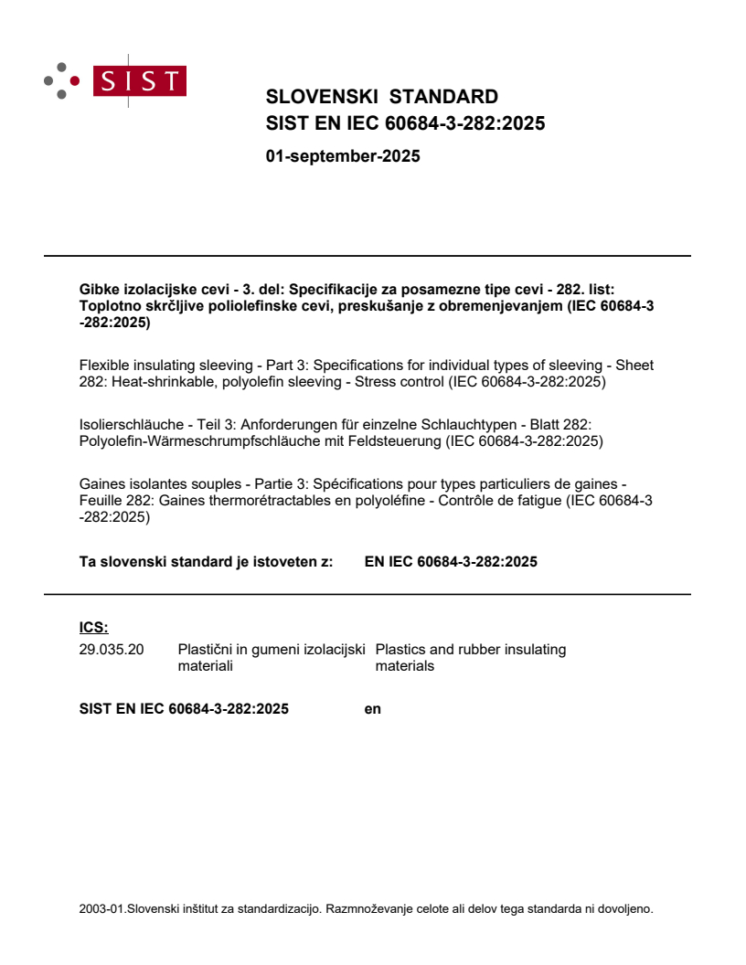 EN IEC 60684-3-282:2025