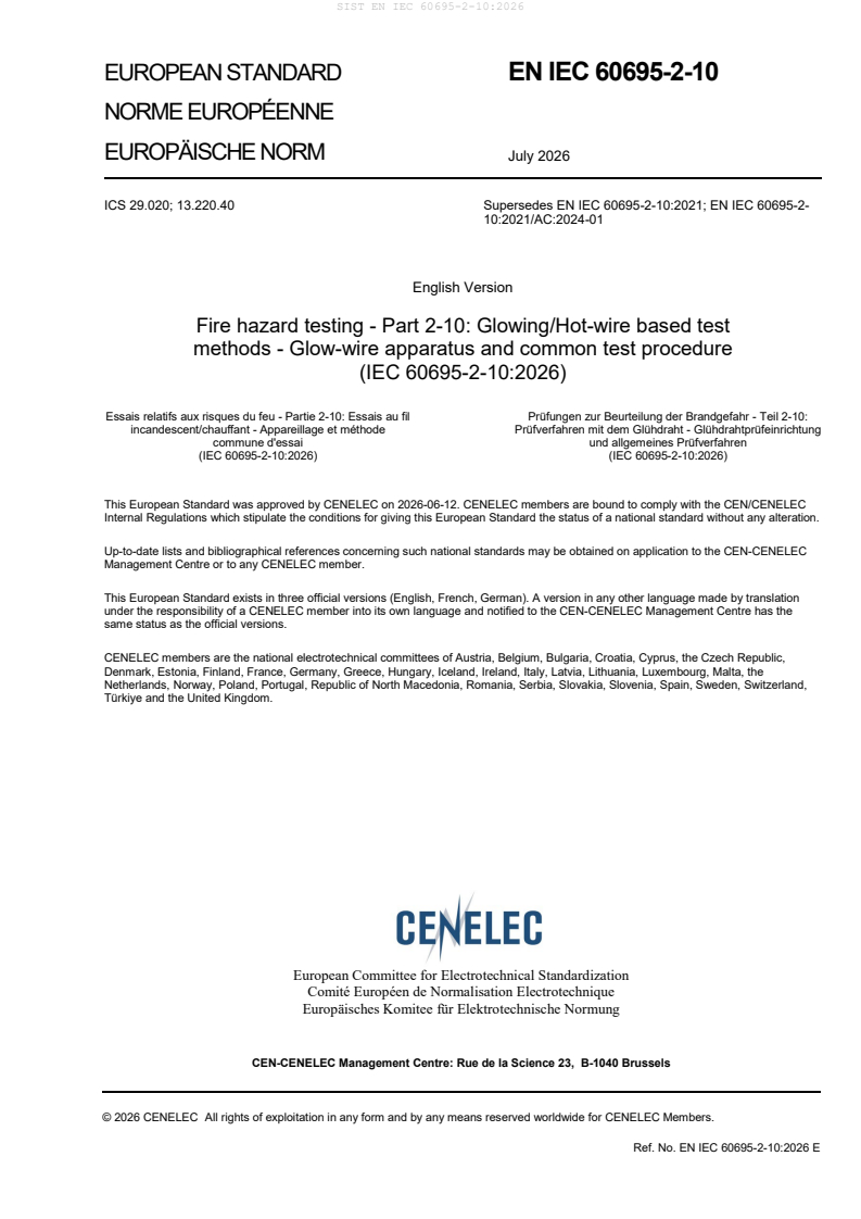EN IEC 60695-2-10:2026 EN IEC 60695-2-10:2026 - BARVE - Page 3 preview