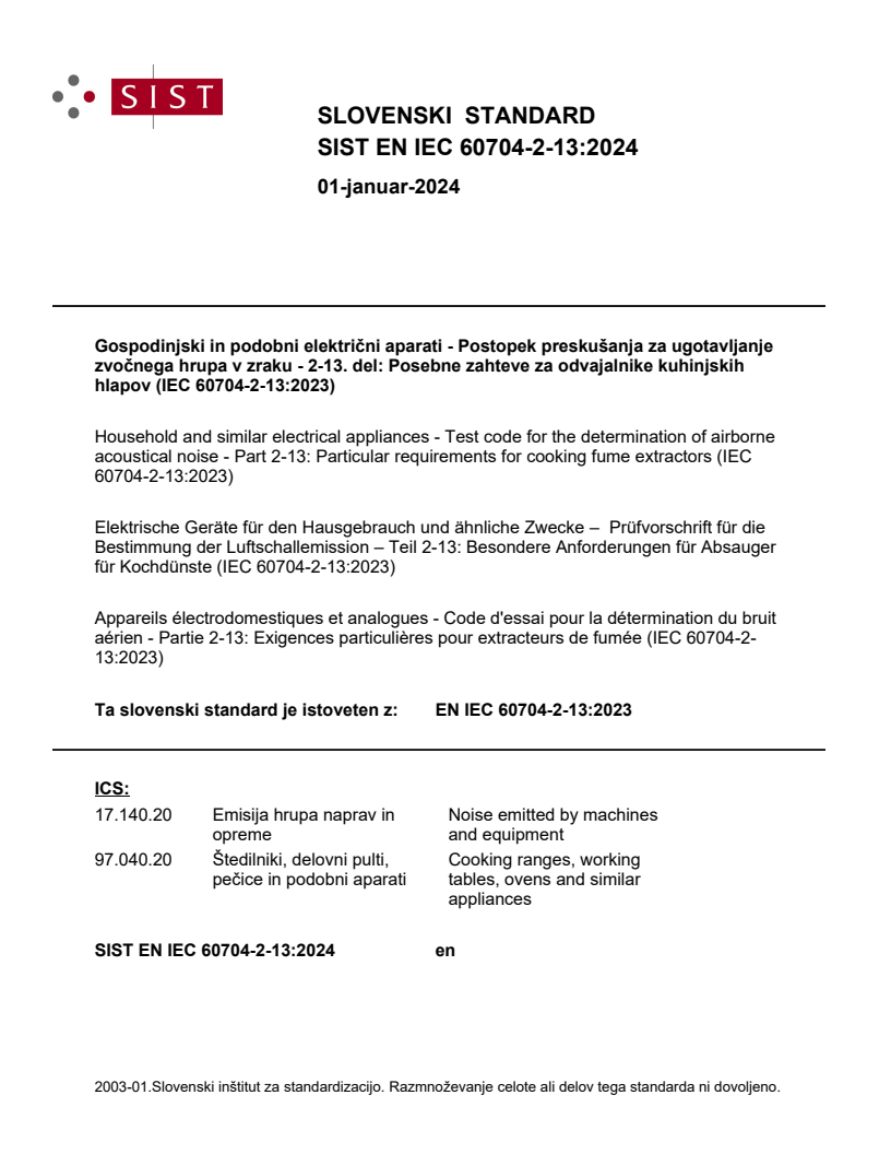 EN IEC 60704-2-13:2023 EN IEC 60704-2-13:2024 - Page 1 preview