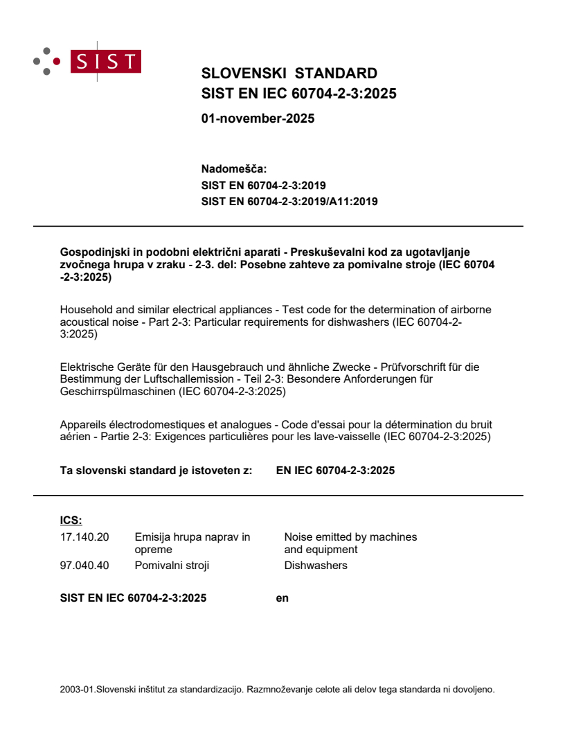 SIST EN IEC 60704-2-3:2025