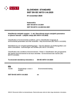 SIST EN IEC 60721-3-6:2025 SIST EN IEC 60721-3-6:2025 - BARVE - Page 1 preview
