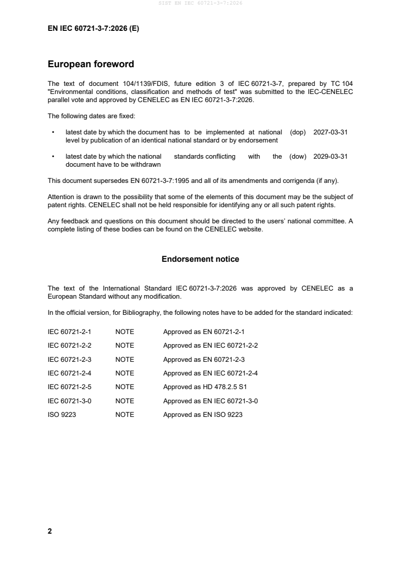 SIST EN IEC 60721-3-7:2026 SIST EN IEC 60721-3-7:2026 - BARVE - Page 4 preview