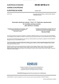 EN IEC 60730-2-13:2025 EN IEC 60730-2-13:2025 - Page 3 preview