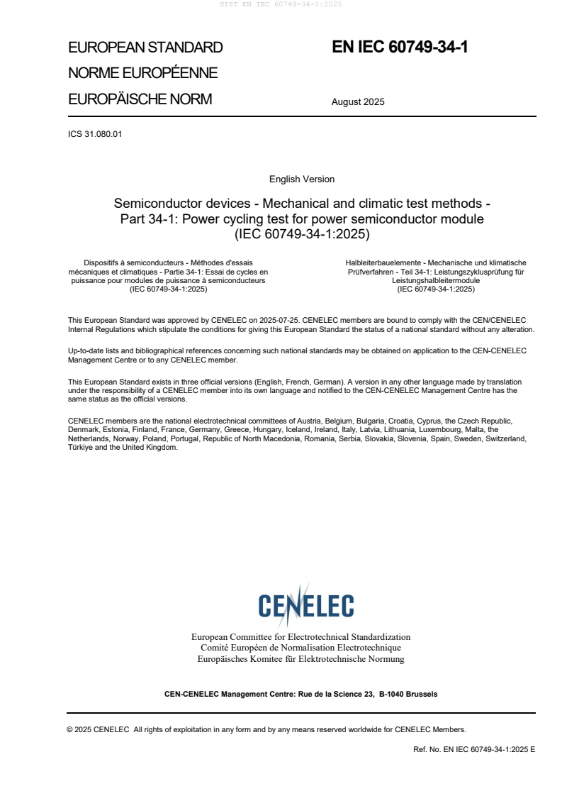EN IEC 60749-34-1:2025