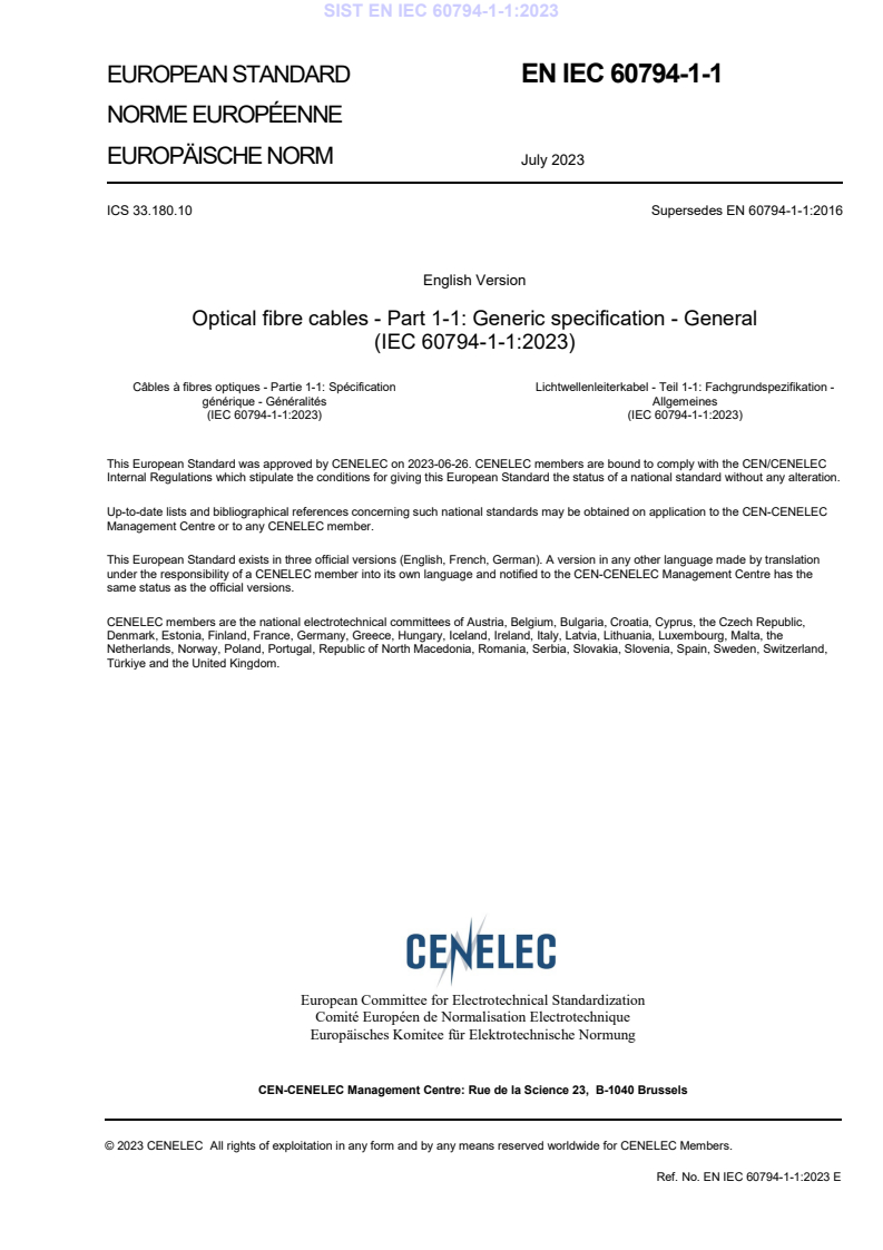 EN IEC 60794-1-1:2023 EN IEC 60794-1-1:2023 - Page 3 preview